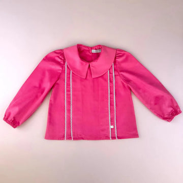Blusa Infantil em Veludo Rosa - TD178