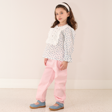 Calça Infantil Sarja Fina Listrada - TD59