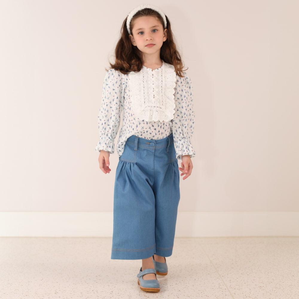 Calça Infantil Pantacourt Jeans com Toque Fashionista - TD40