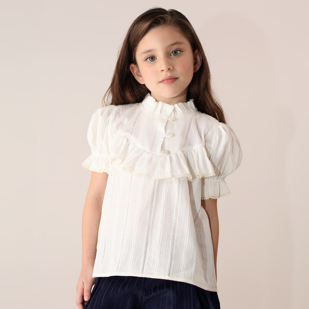 Bata Infantil Com Babados E Mangas Bufantes - TD76