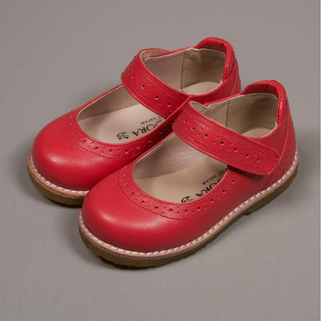Sapato Boneca Couro Vermelho - TD110