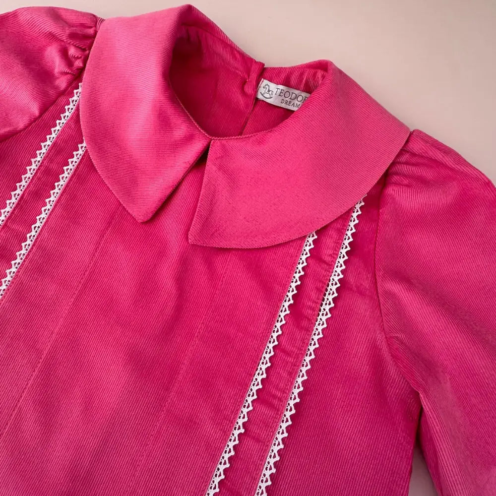 Blusa Infantil em Veludo Rosa - TD178