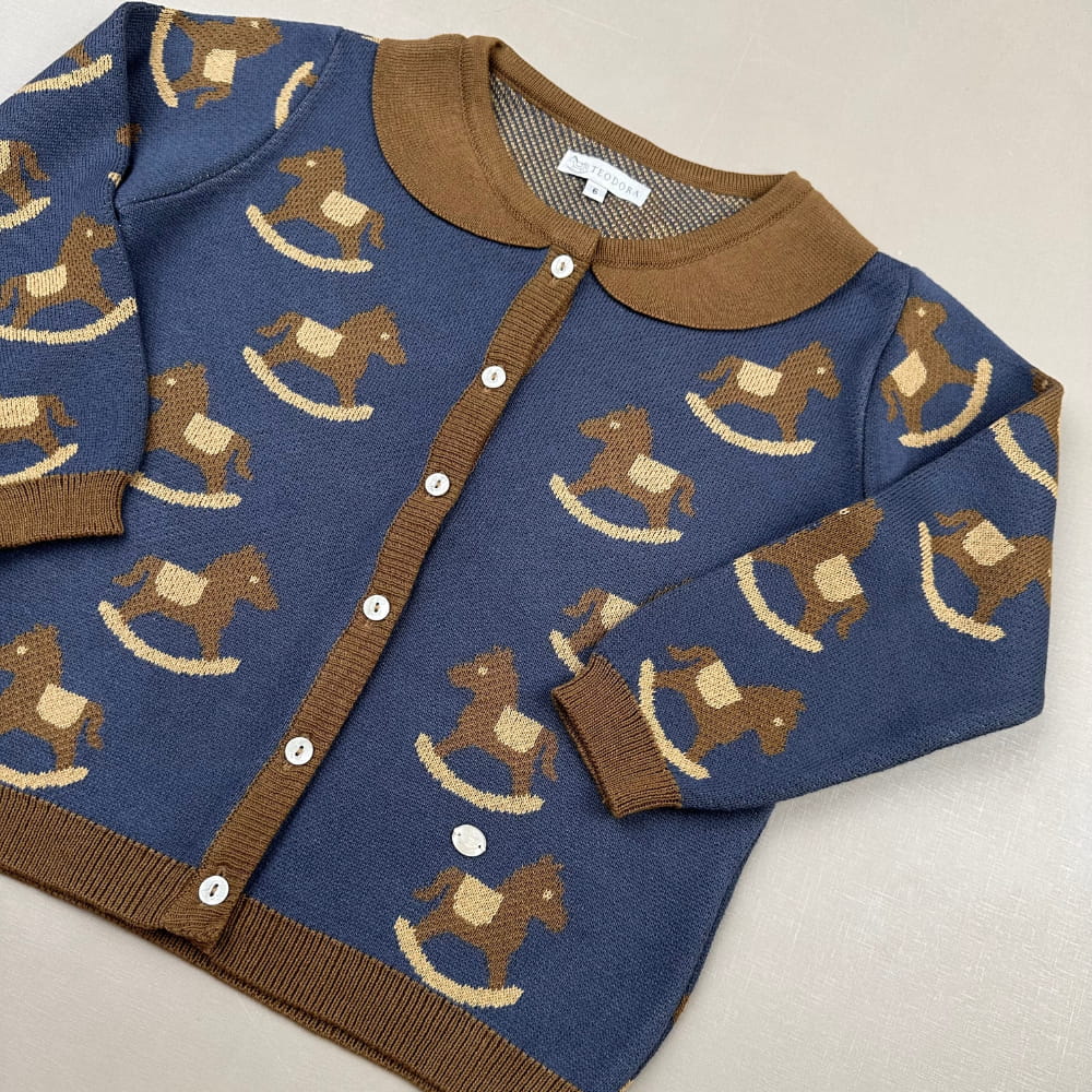 Cardigan Infantil Feminino Tricot Jacquard - TD157