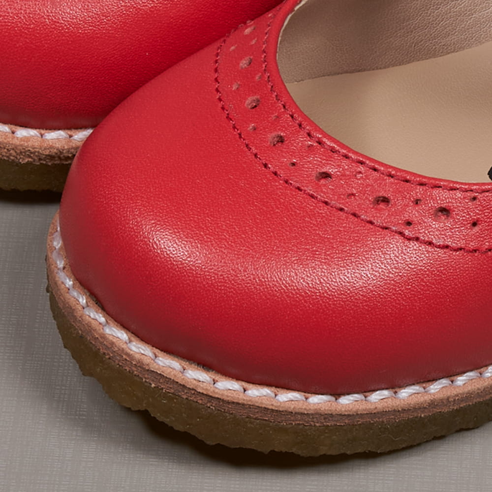 Sapato Boneca Couro Vermelho - TD110