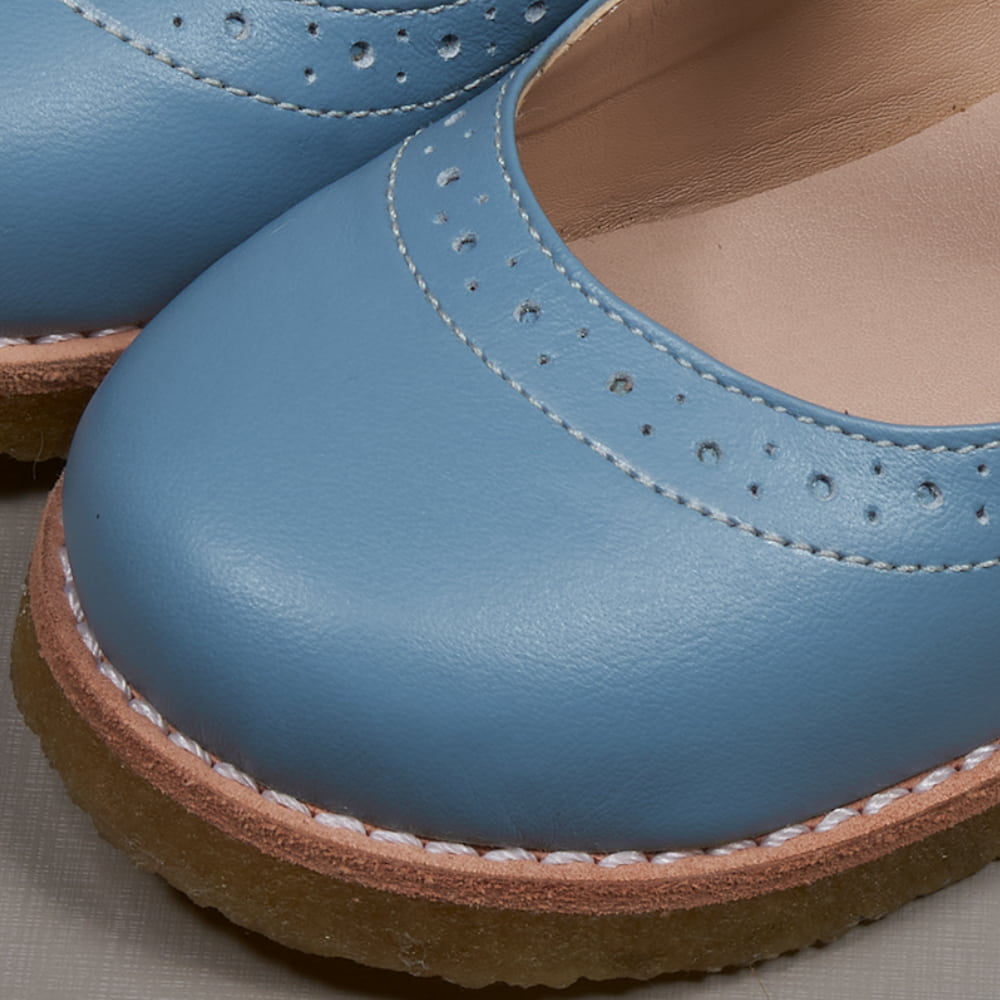 Sapato Boneca Couro Azul Delave - TD105