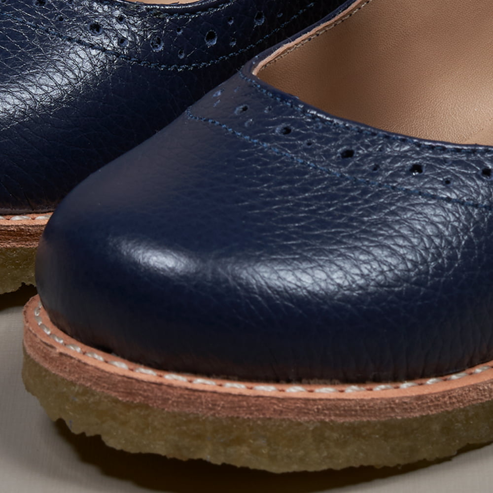 Sapato Boneca Couro Azul Marinho - TD108