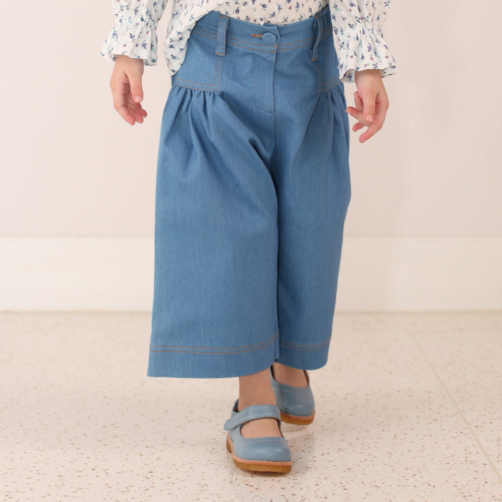 Calça Infantil Pantacourt Jeans com Toque Fashionista - TD40