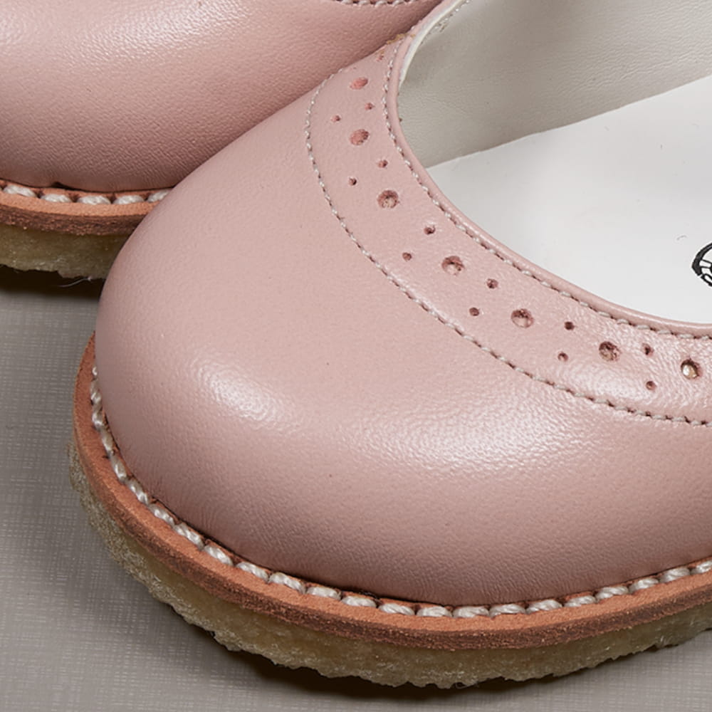 Sapato Boneca Couro Rosa - TD104