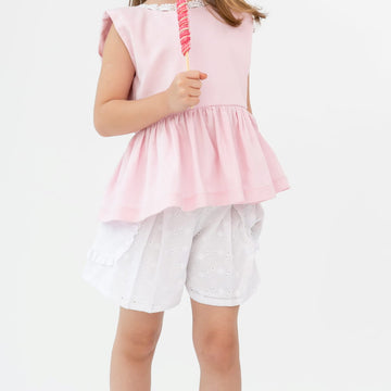 Short Infantil Godê Em Lese Com Elástico - TD78