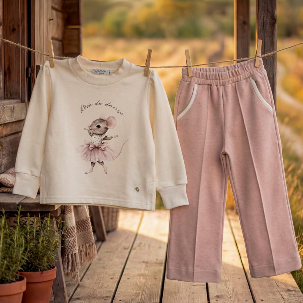 Conjunto Agasalho Moleton Ratinha Bailarina - TD154