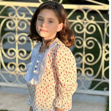 Bata Floral Detalhe Bordado Inglês - TD163