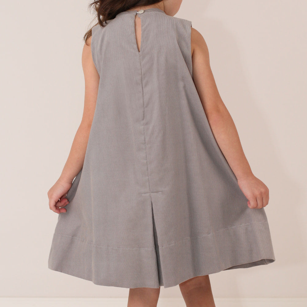 Vestido Infantil em Veludo com Pregas Elegantes - TD34