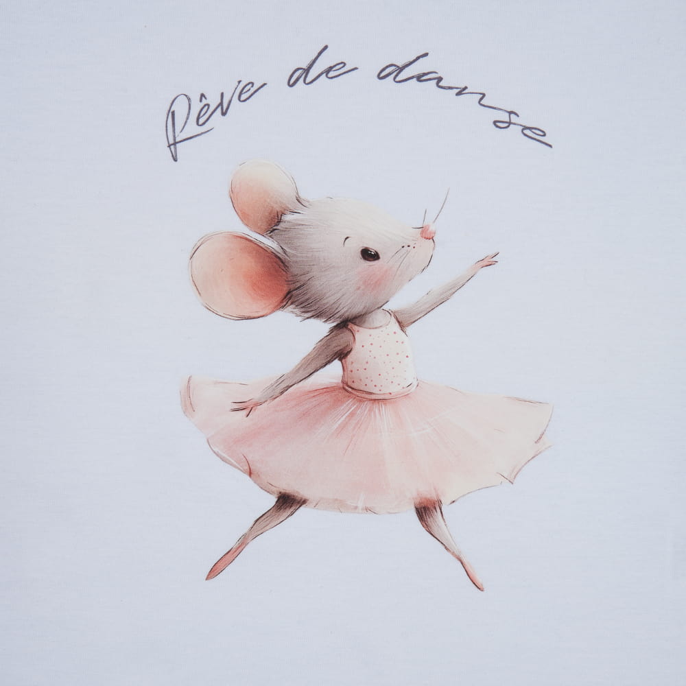 Conjunto Infantil Legging Ballet Branco - TD140