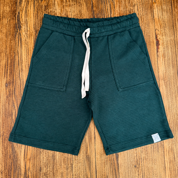 Bermuda Infantil Masculina Canelada Verde Bolsos TD172