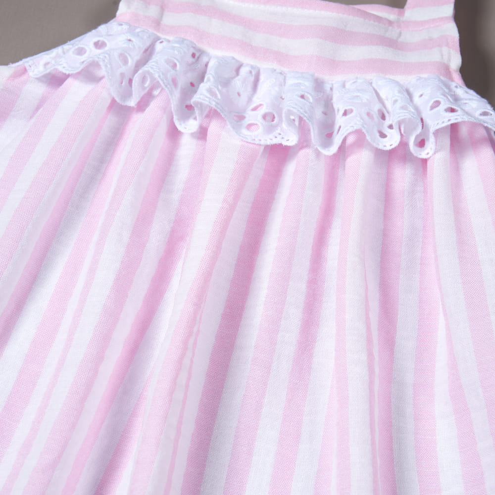 Vestido Infantil Listrado Prático e Encantador - TD31