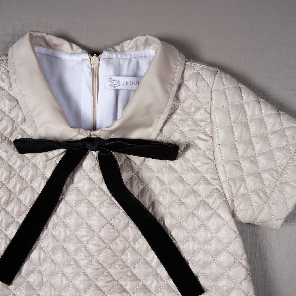 Vestido Infantil Matelassê com Laço Clássico - TD30