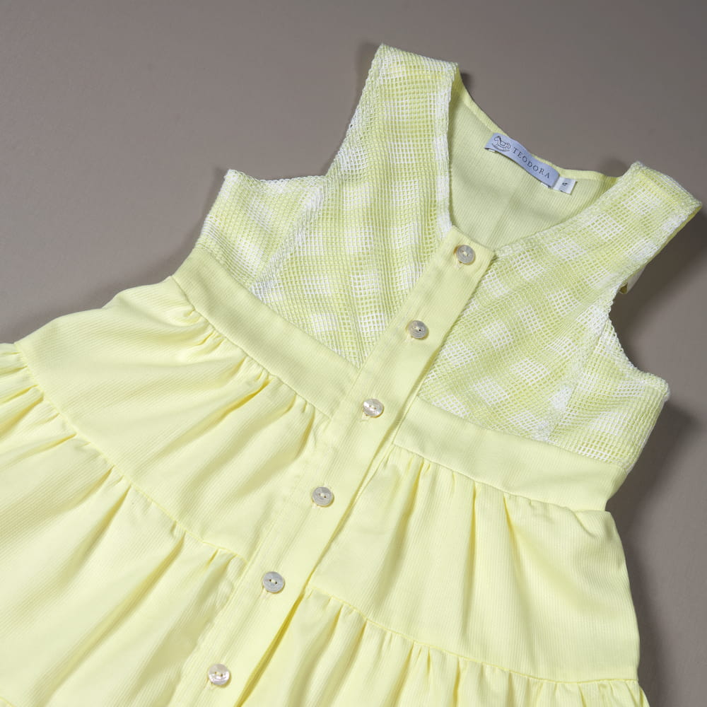 Vestido Infantil em Fustão com Telinha Charmosa - TD33