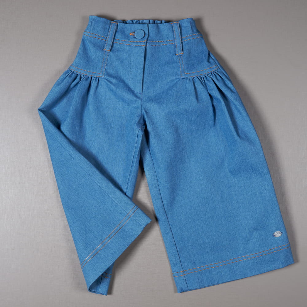 Calça Infantil Pantacourt Jeans com Toque Fashionista - TD40