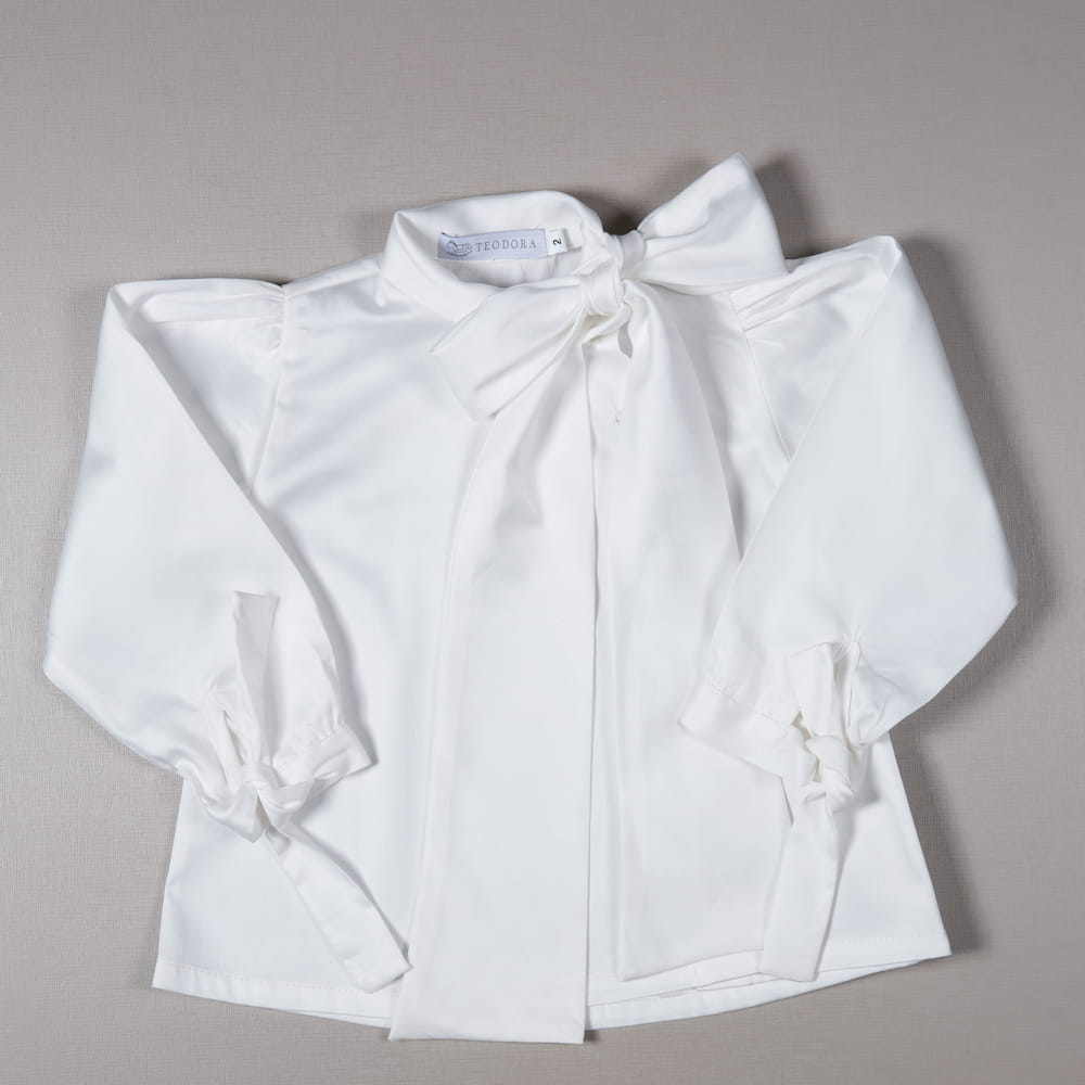 Camisa Infantil em Algodão Egípcio com Laço Sofisticado - TD52