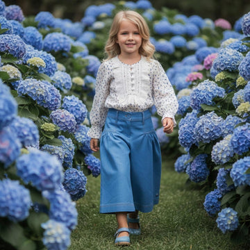 Calça Infantil Pantacourt Jeans com Toque Fashionista - TD40