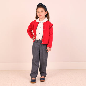 Cardigan Babadinho Vermelho  - TD114
