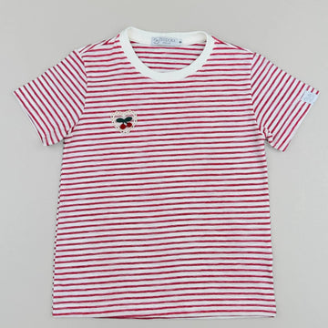 Camiseta infantil listrada cerejinha- TD184